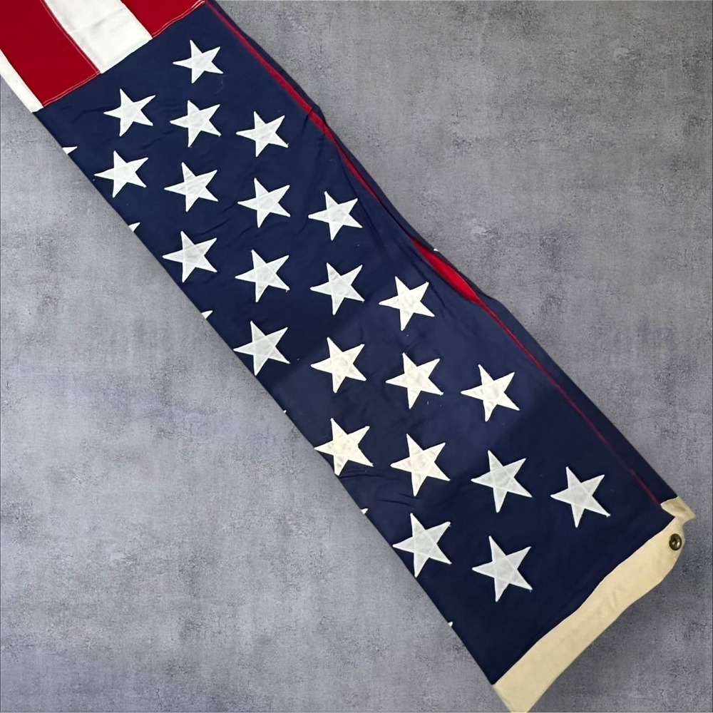 Vintage Valley Forge 5x9.5 Ft Cotton American Flag "Best" Bunting Sewn Stars